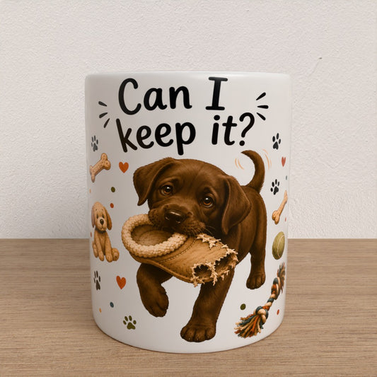 Personalised Labrador mug | choose coat & handle/interiour colour
