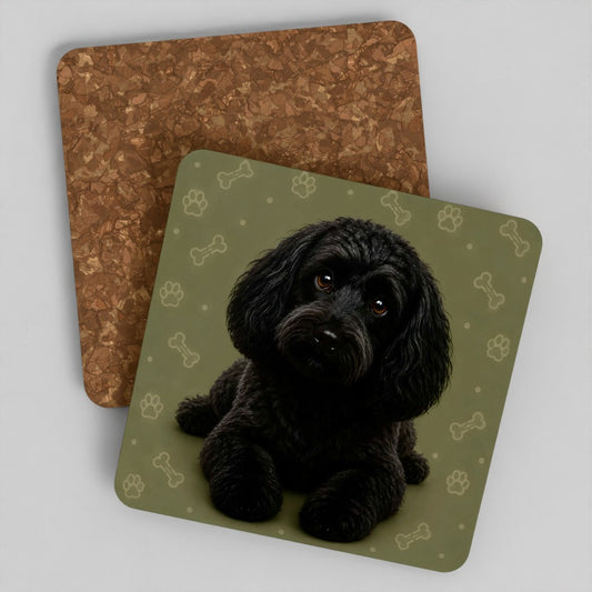 Cockapoo cork coaster