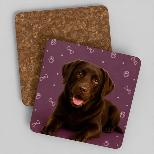Labrador cork coaster