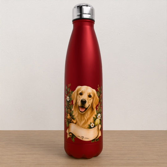 Personalised Golden retriever water bottles