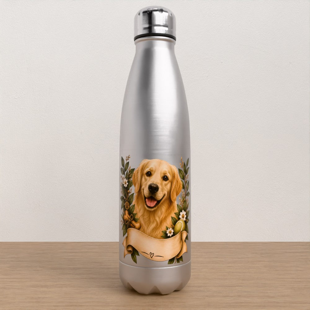 Personalised Golden retriever water bottles