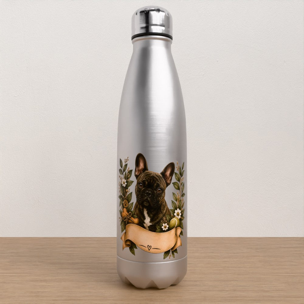Personalised French bulldog water bottle