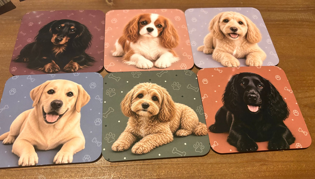 Dog premium cork Coasters