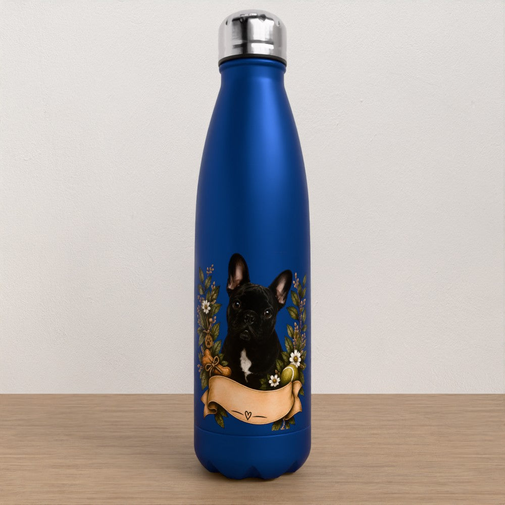 Personalised French bulldog water bottle