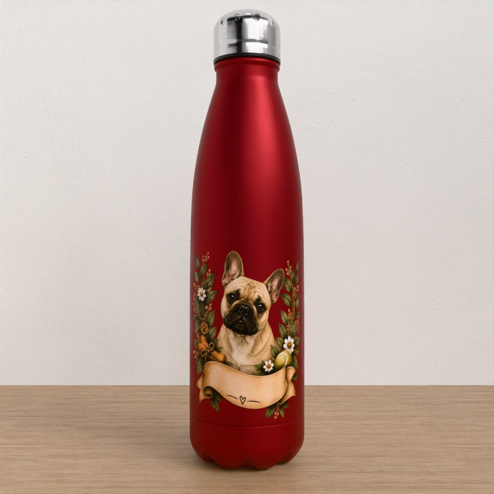 Personalised French bulldog water bottle