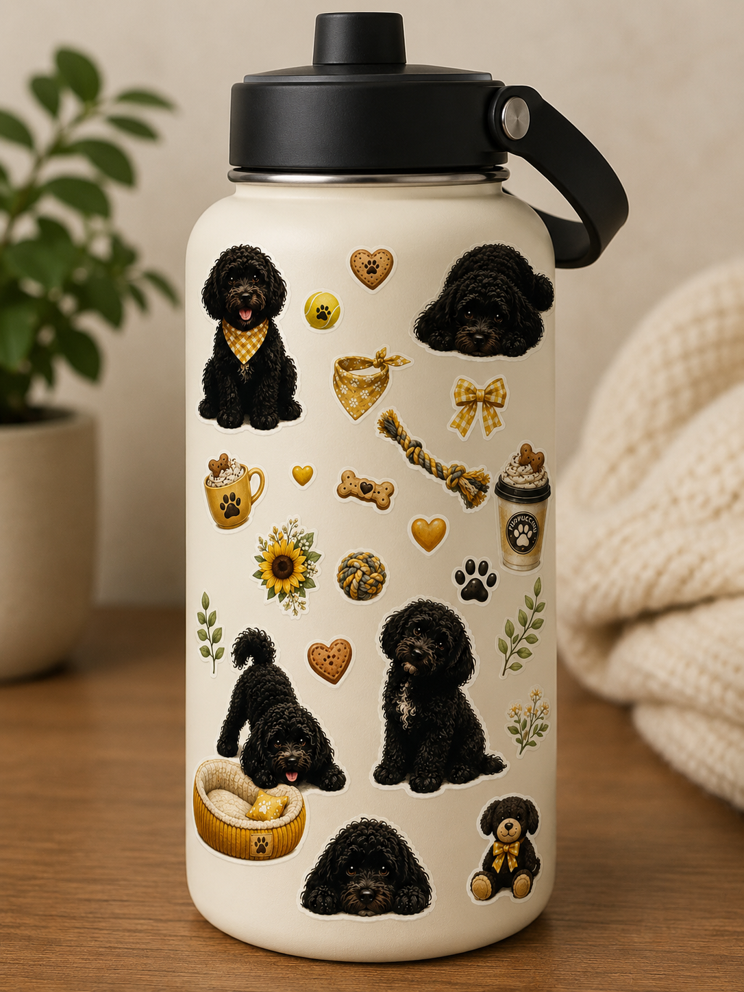 Cockapoo vinyl kiss-cut stickes