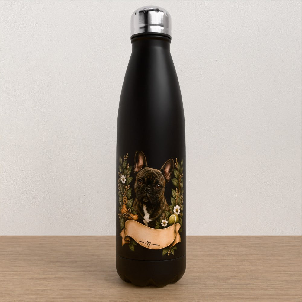 Personalised French bulldog water bottle