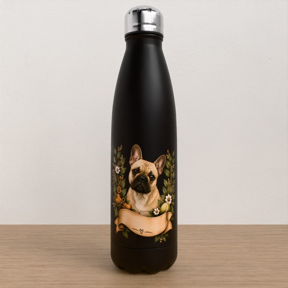 Personalised French bulldog water bottle