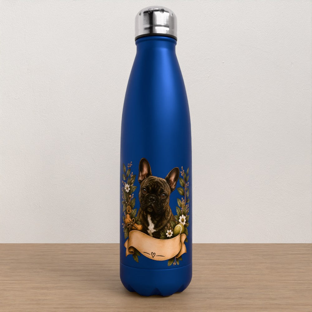 Personalised French bulldog water bottle