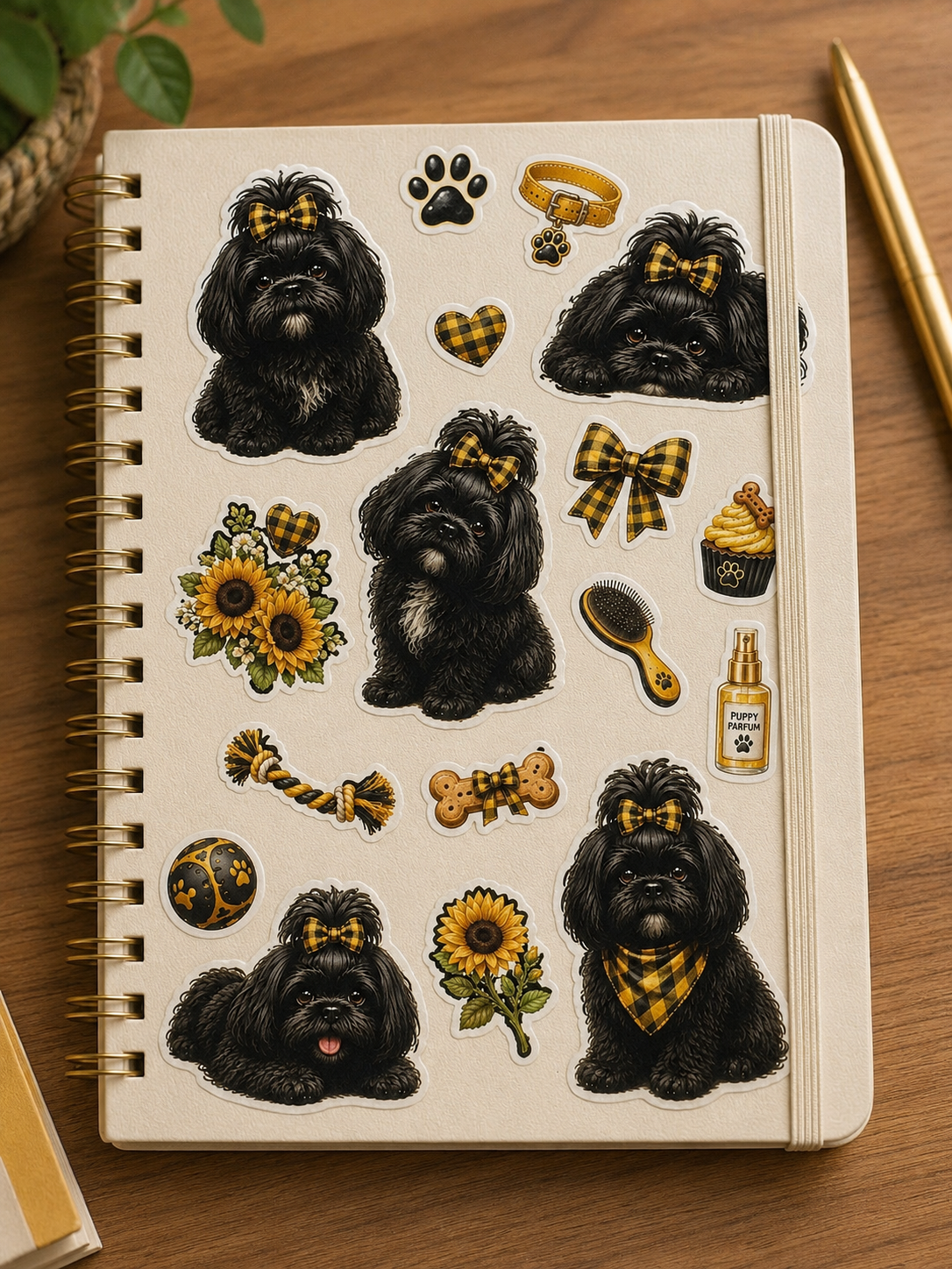 Shih Tzu vinyl kiss-cut sticker sheet