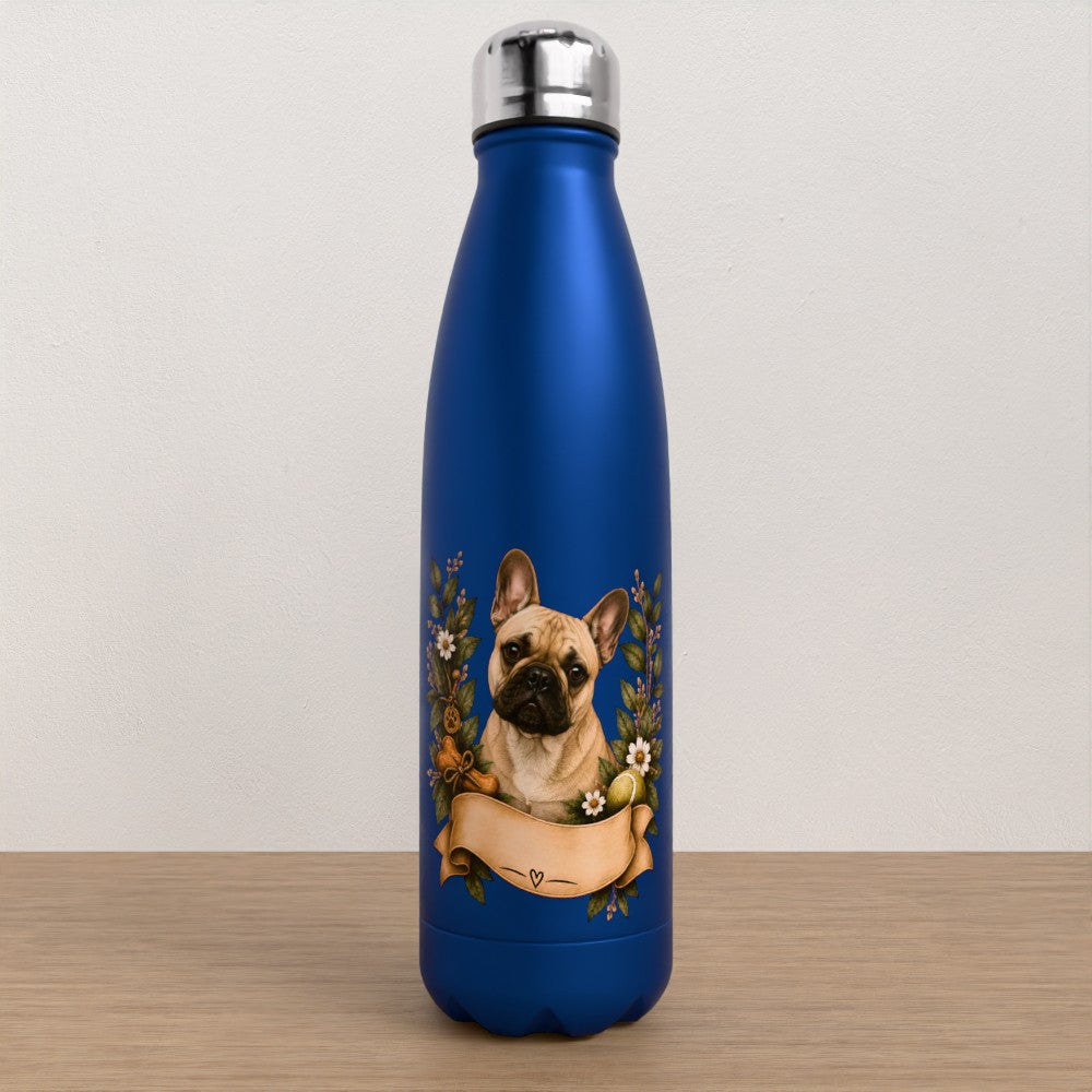 Personalised French bulldog water bottle