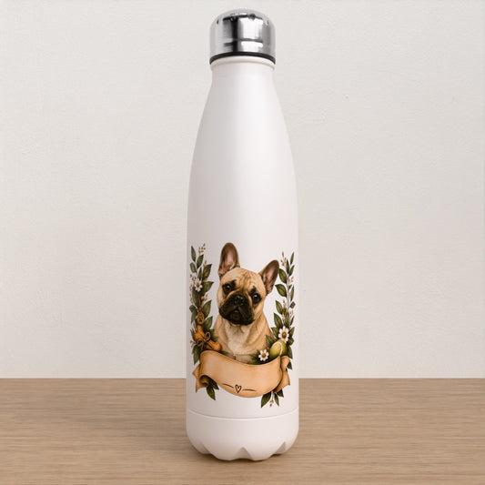 Personalised French bulldog water bottle