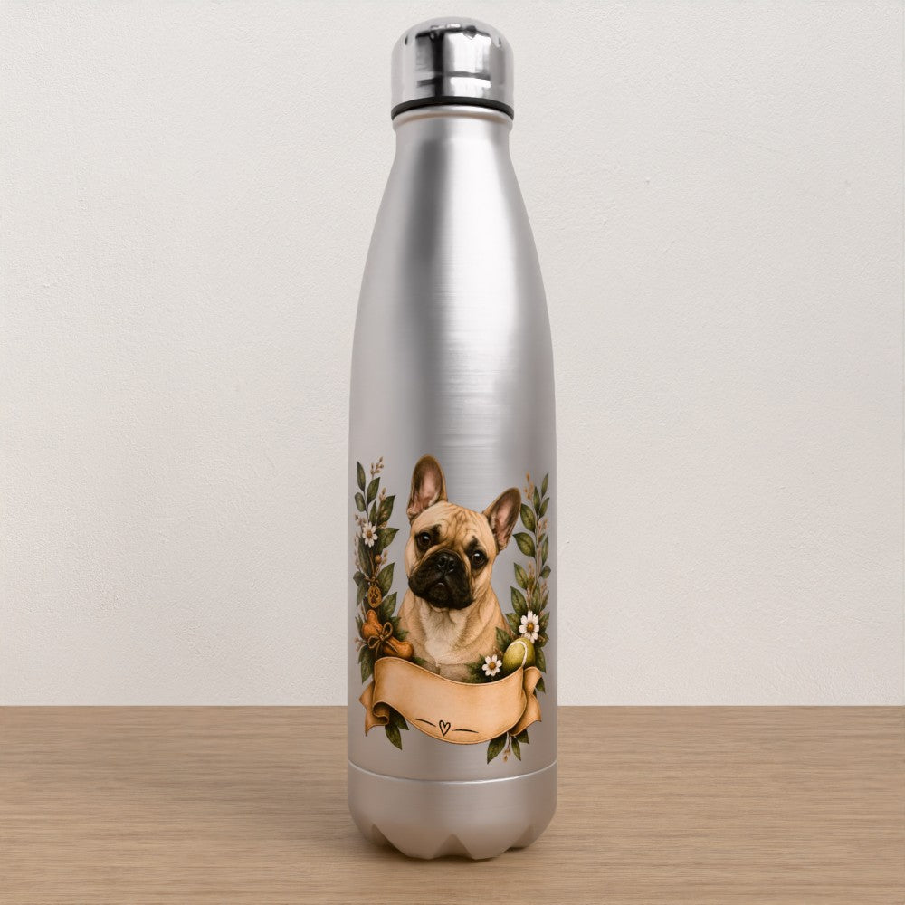 Personalised French bulldog water bottle