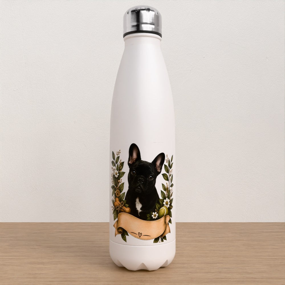Personalised French bulldog water bottle