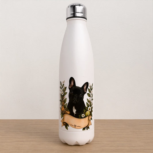 Personalised French bulldog water bottle