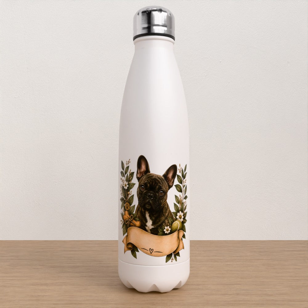 Personalised French bulldog water bottle