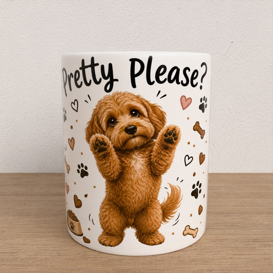 Personalised Cockapoo mug | choose coat & handle/interiour colour