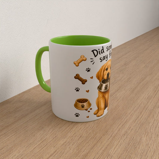 Personalised Golden retriever mug | choose handle/interiour colour