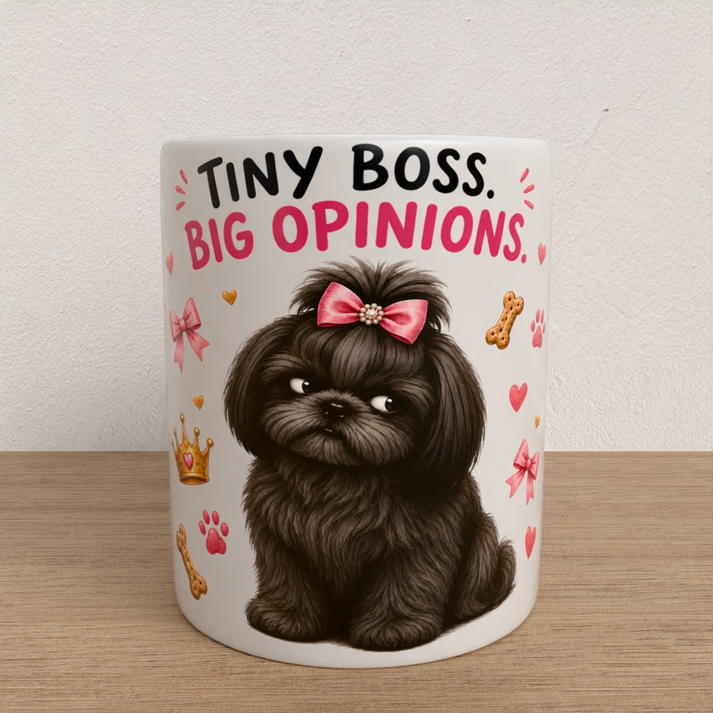 Personalised shih tzu mug | choose coat & handle/interiour colour