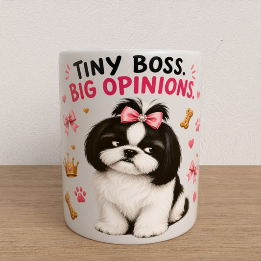 Personalised shih tzu mug | choose coat & handle/interiour colour