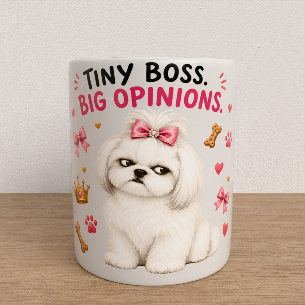 Personalised shih tzu mug | choose coat & handle/interiour colour