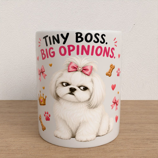 Personalised shih tzu mug | choose coat & handle/interiour colour