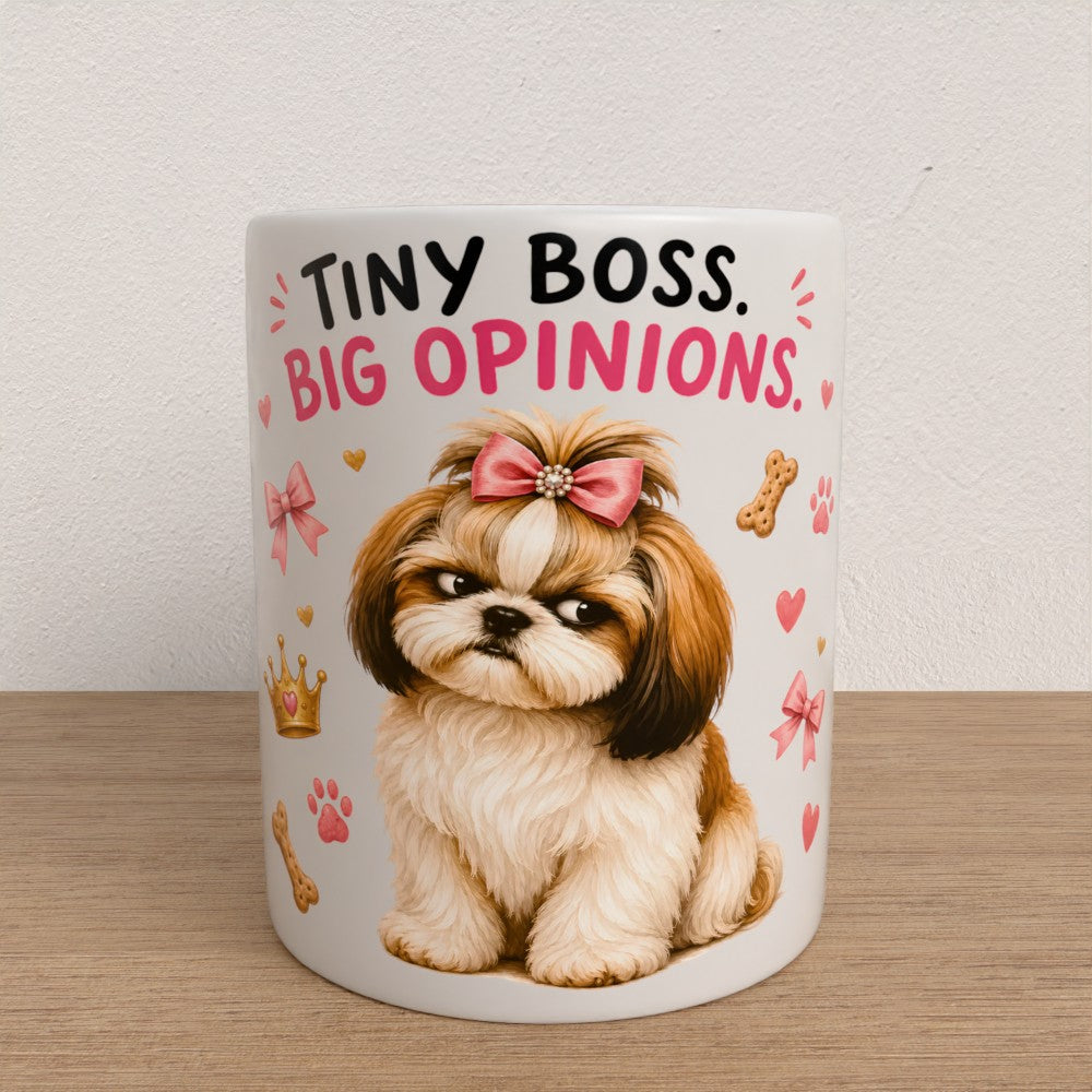 Personalised shih tzu mug | choose coat & handle/interiour colour