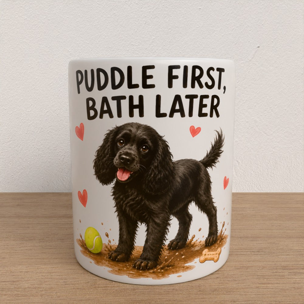 Personalised spaniel mug | choose coat & handle/interiour colour