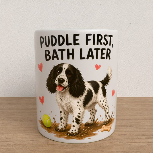 Personalised spaniel mug | choose coat & handle/interiour colour