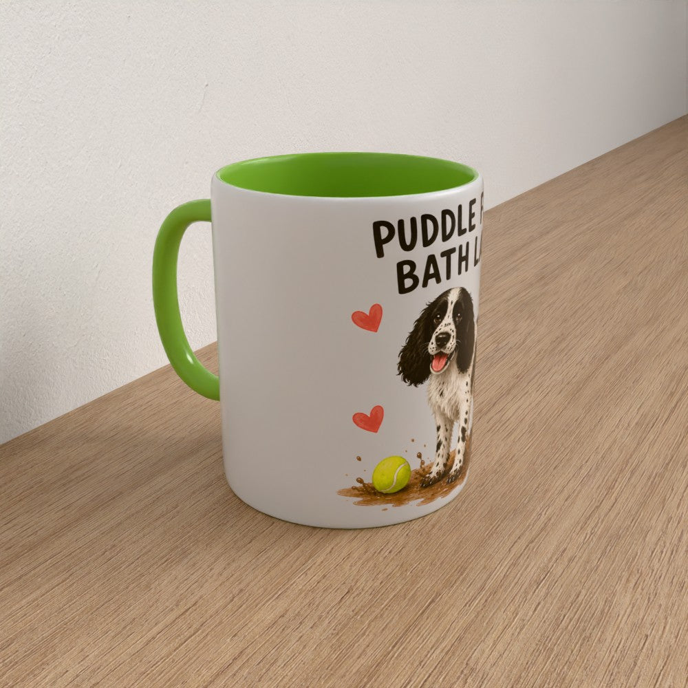 Personalised spaniel mug | choose coat & handle/interiour colour