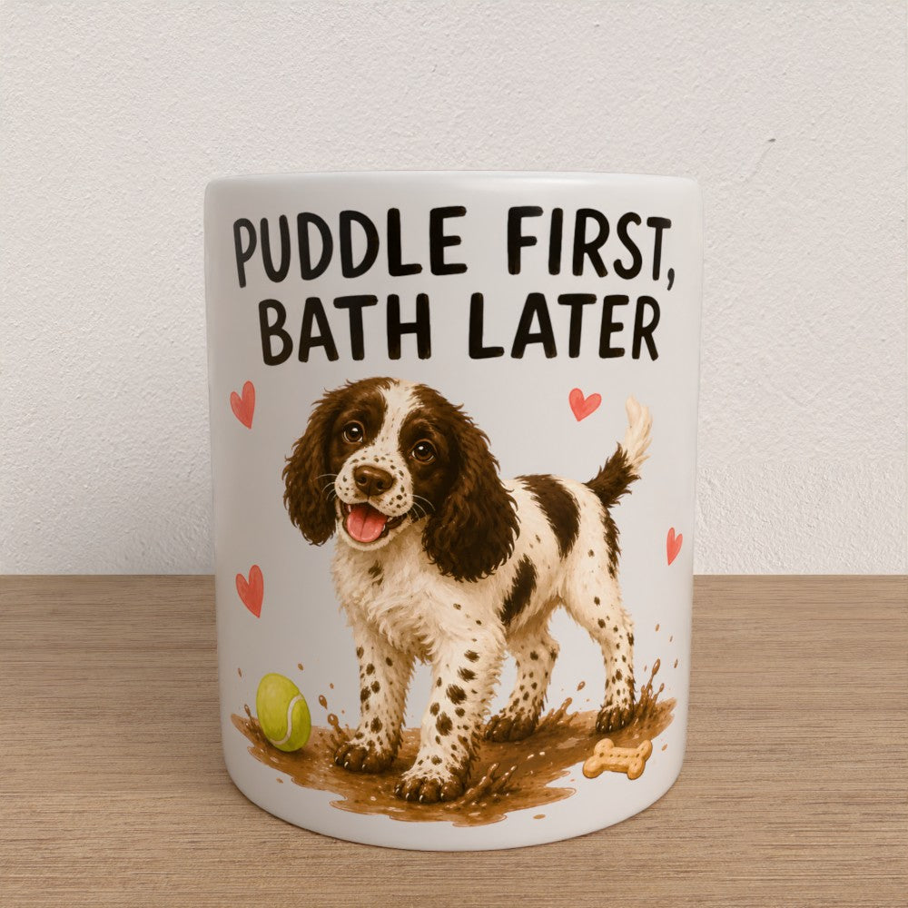 Personalised spaniel mug | choose coat & handle/interiour colour