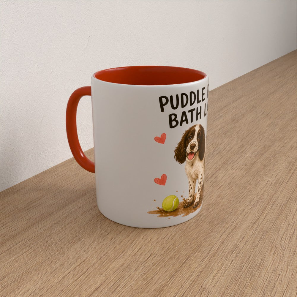 Personalised spaniel mug | choose coat & handle/interiour colour