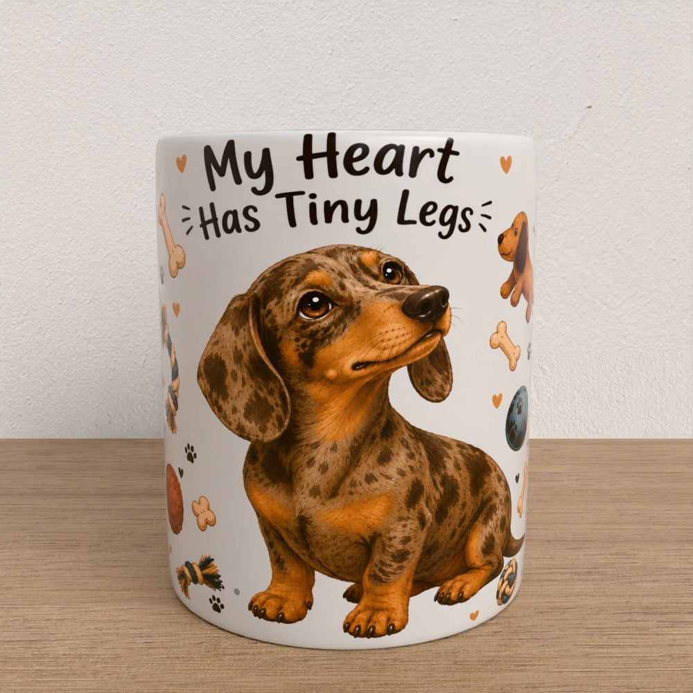Personalised dachshund mug | | choose coat & handle/interiour colour