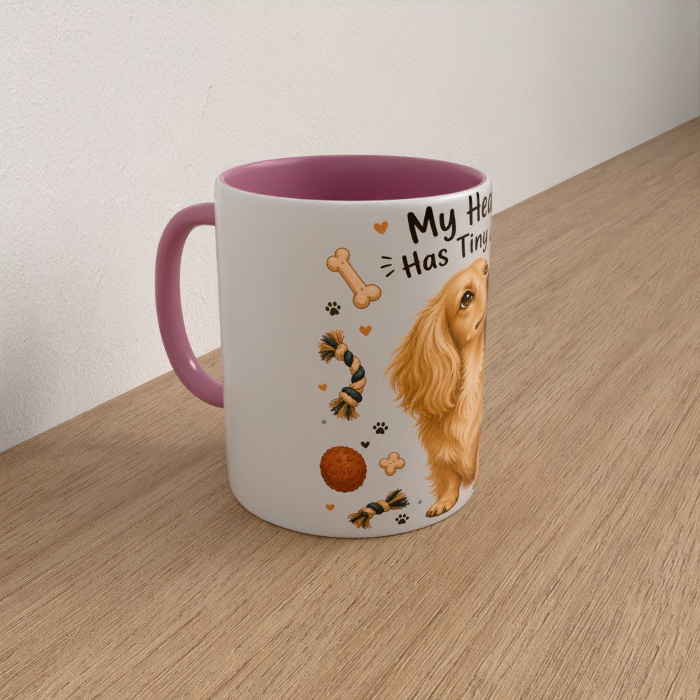 Personalised dachshund mug | | choose coat & handle/interiour colour