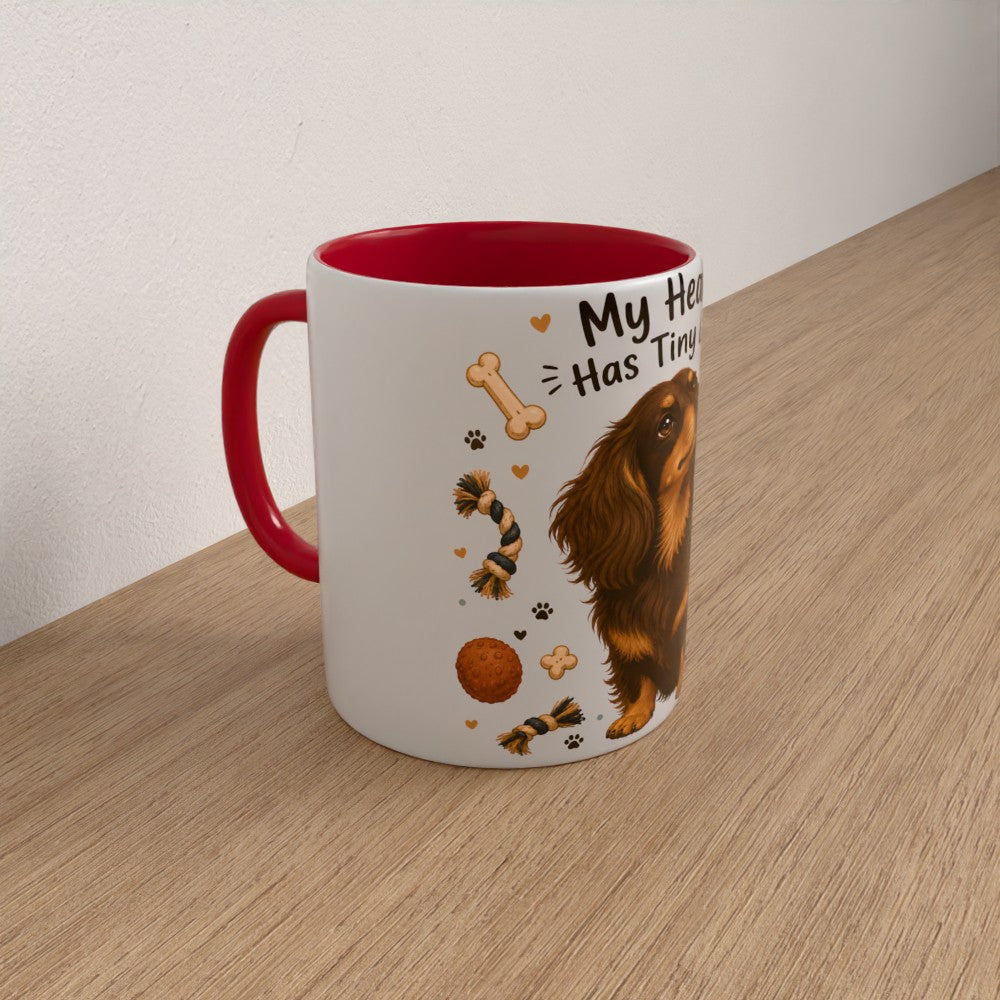 Personalised dachshund mug | | choose coat & handle/interiour colour