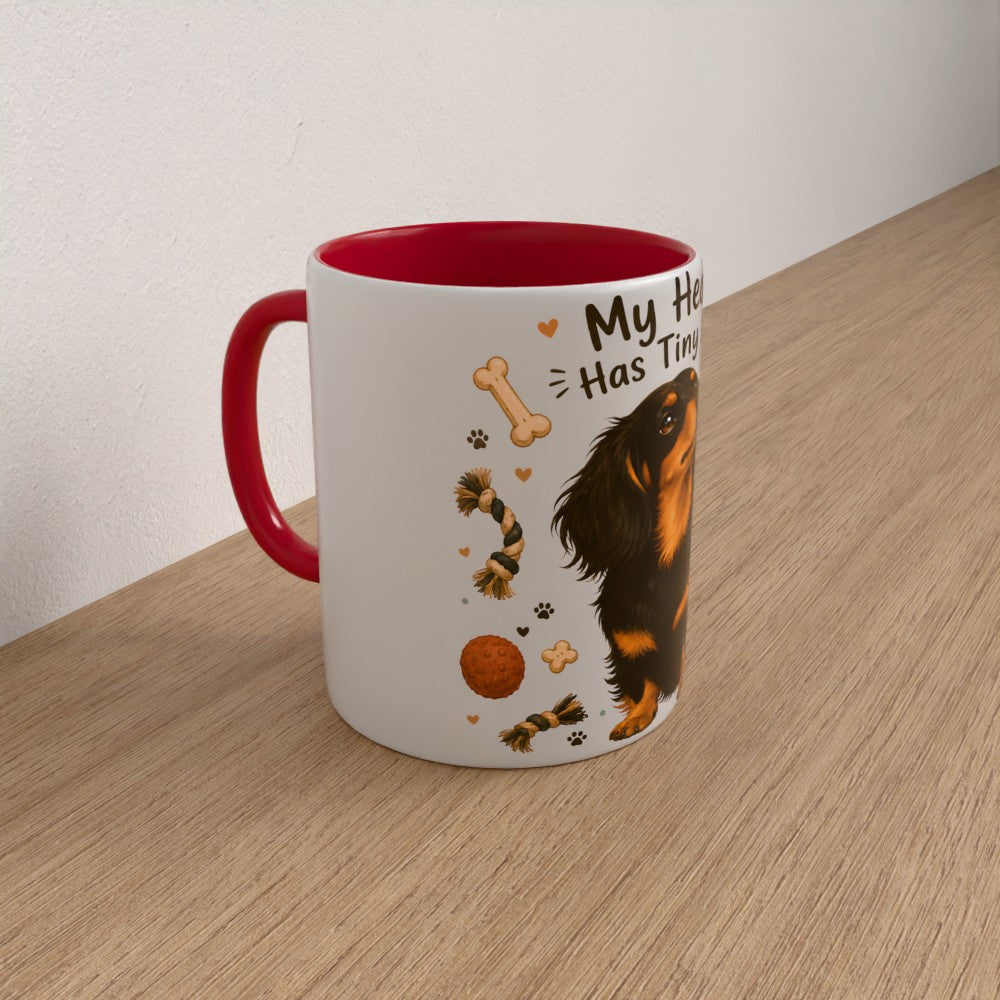 Personalised dachshund mug | | choose coat & handle/interiour colour