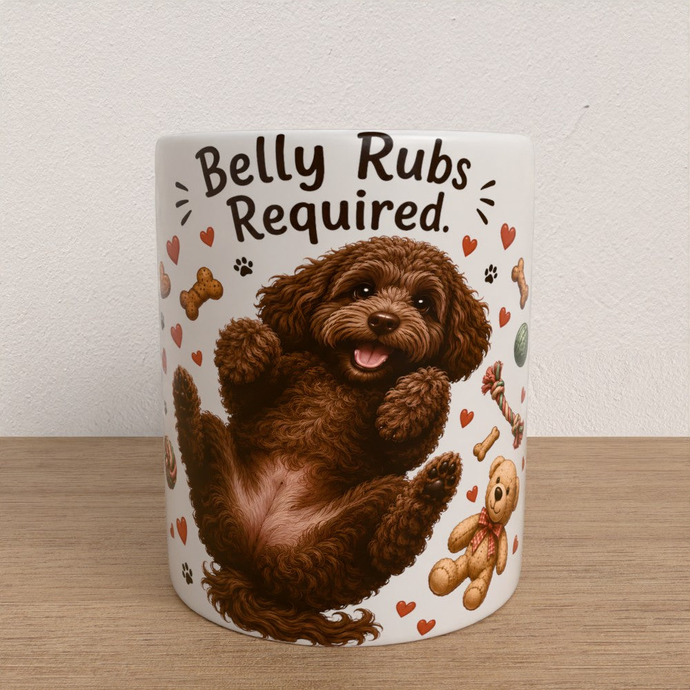 Personalised cockapoo mug | choose coat & handle/interiour colour