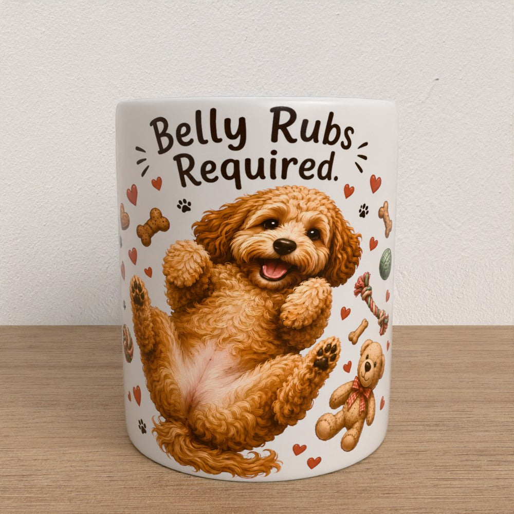 Personalised cockapoo mug | choose coat & handle/interiour colour