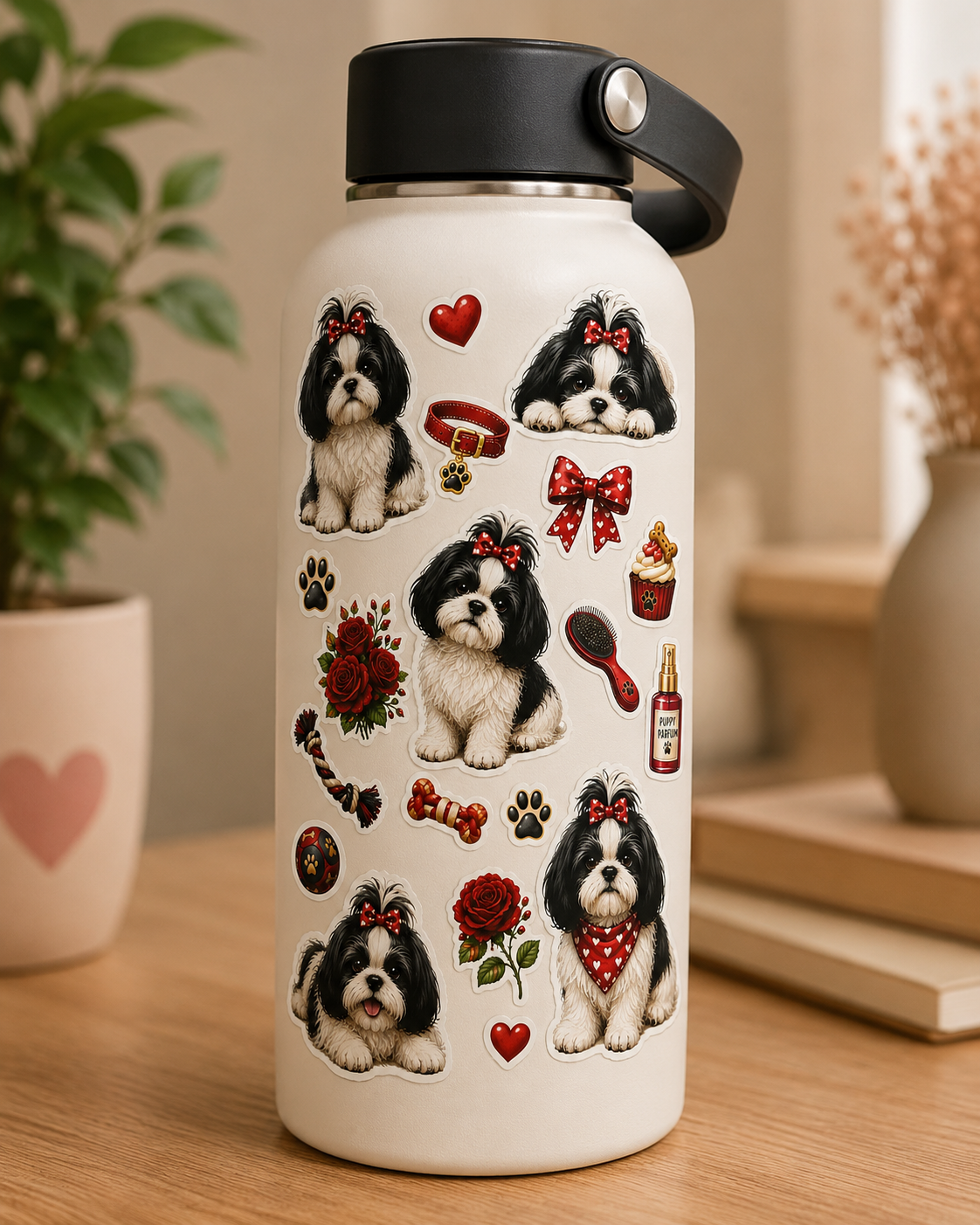 Shih Tzu vinyl kiss-cut sticker sheet