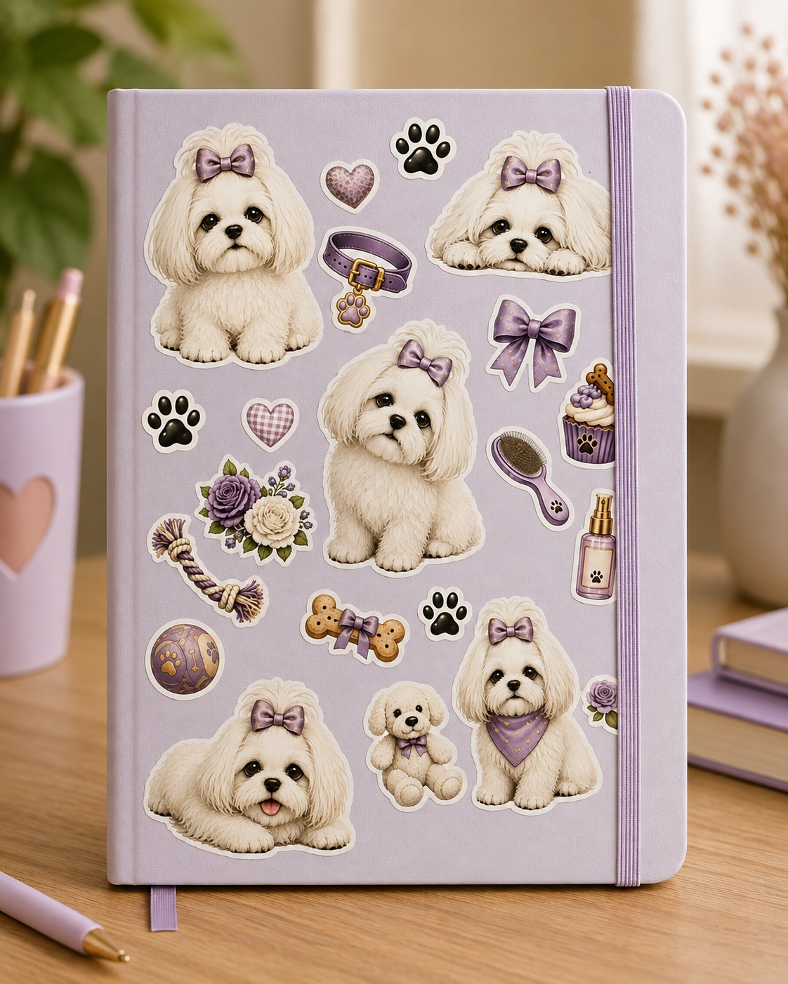 Shih Tzu vinyl kiss-cut sticker sheet