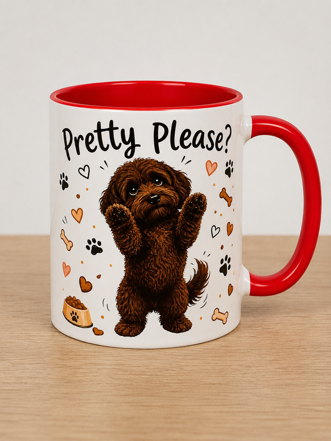 Personalised Cockapoo mug | choose coat & handle/interiour colour