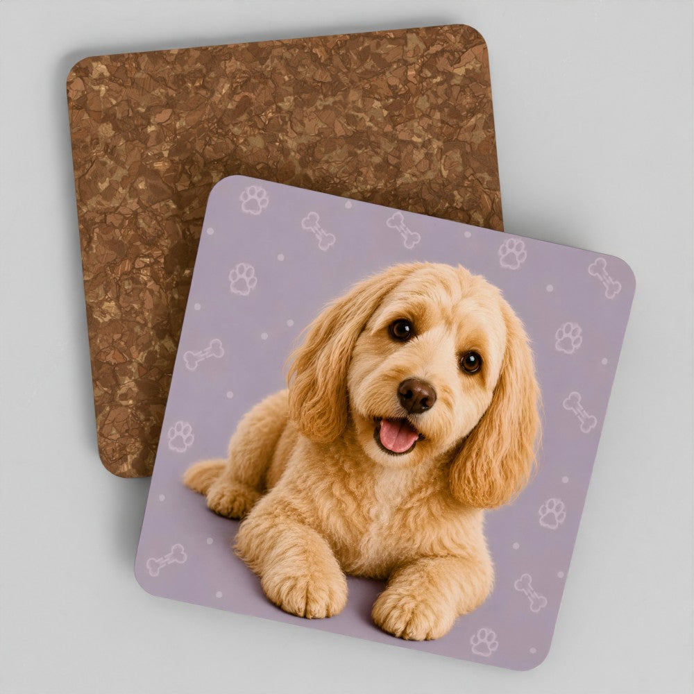 Cockapoo cork coaster