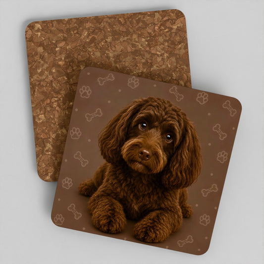 Cockapoo cork coaster