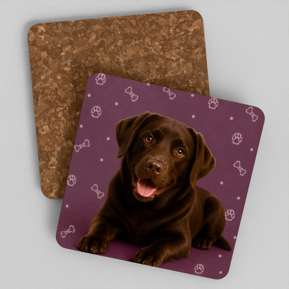 Labrador cork coaster