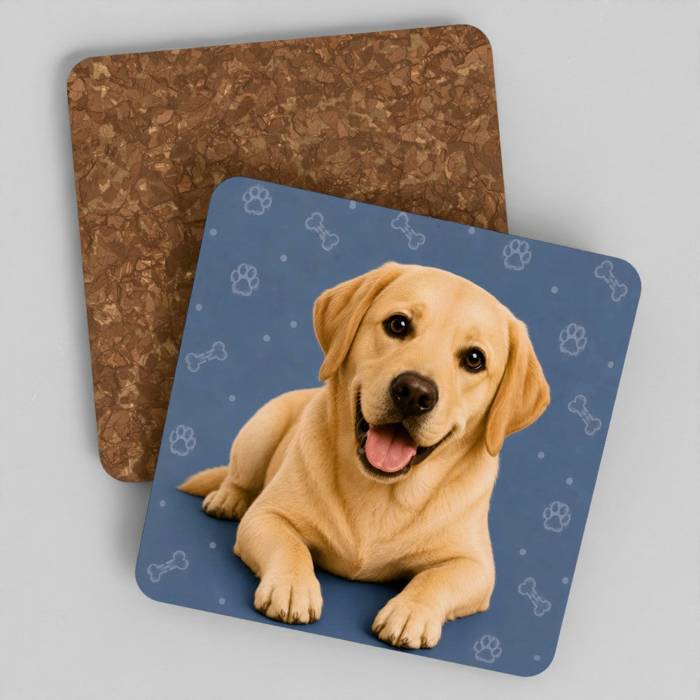 Labrador cork coaster
