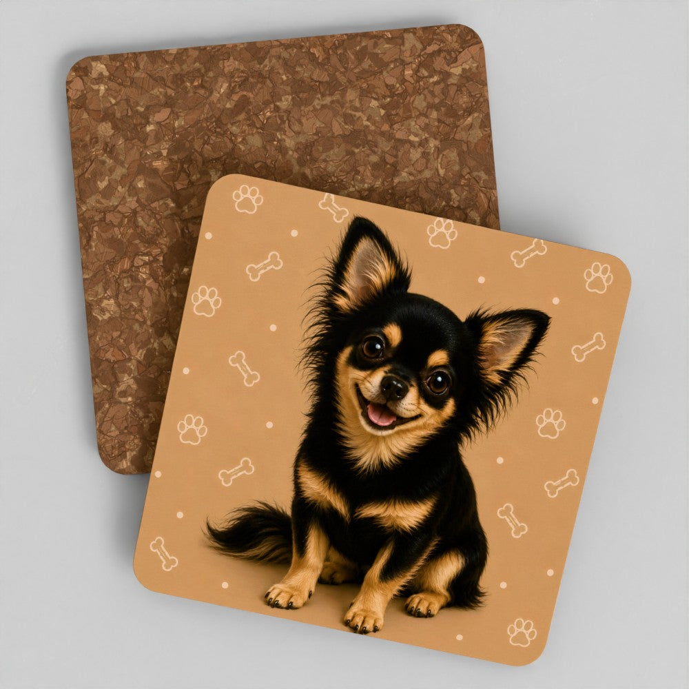 Chihuahua cork coaster