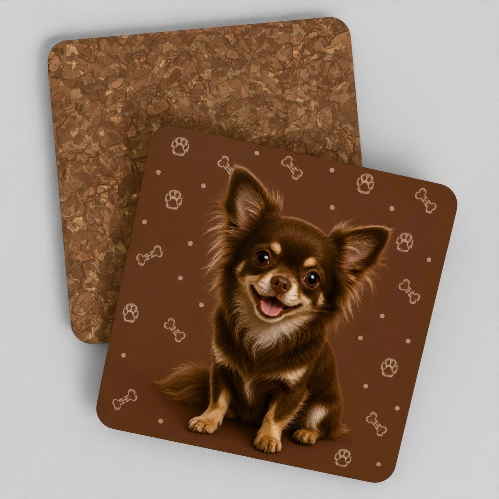 Chihuahua cork coaster