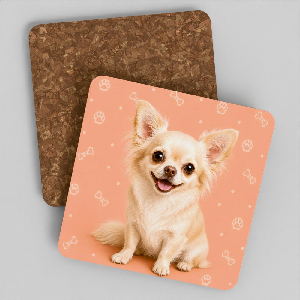 Chihuahua cork coaster