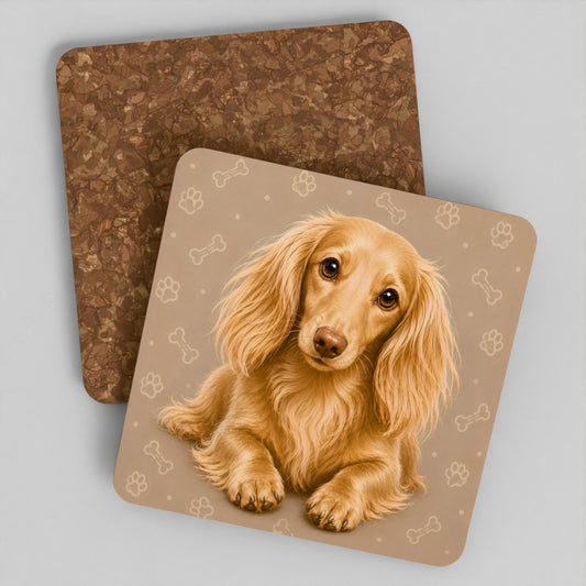 Dachshund cork coaster