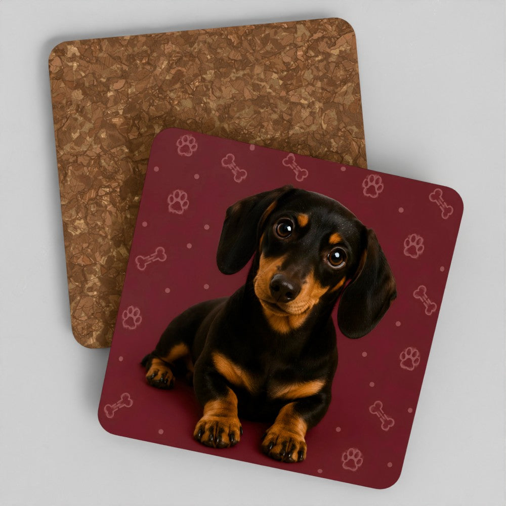Dachshund cork coaster